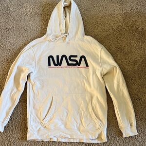 H&M Cream NASA Logo Hooded Sweatshirt